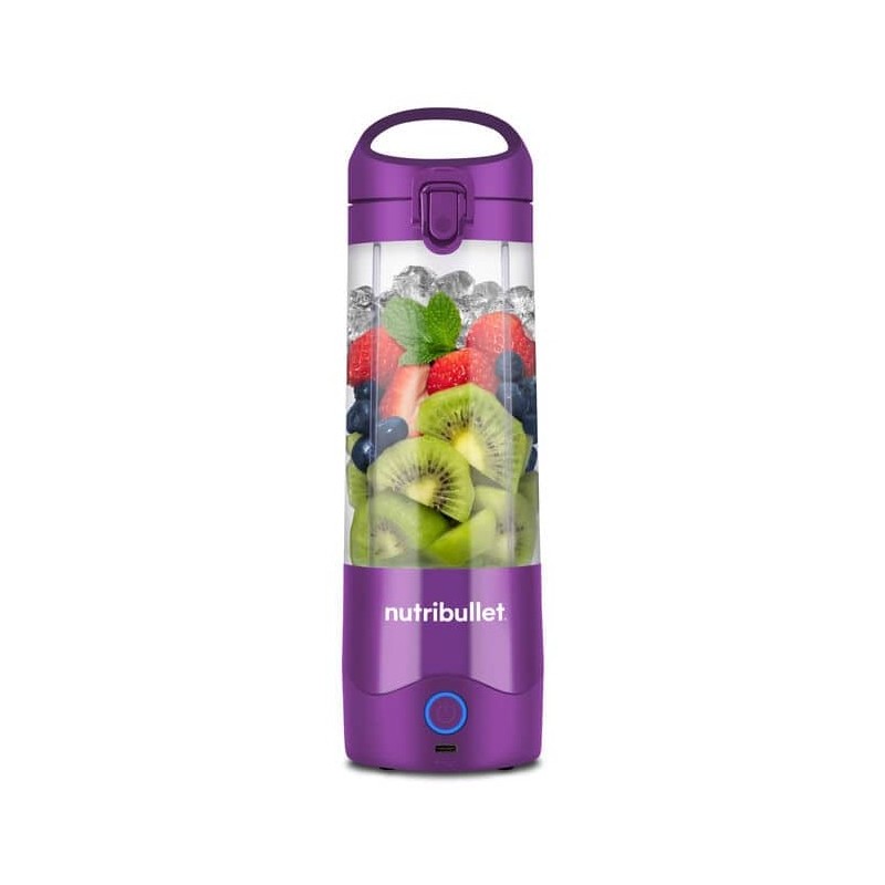 NutriBullet Portable – Mini Frullatore Compatto e Portatile, Ricaricabile USB-C, Smoothie Maker, Viola (NBP003PU)