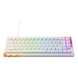 CHERRY K5 PRO TMR COMPACT Tastatur Gaming USB QWERTY US Englisch Orange, Weiß