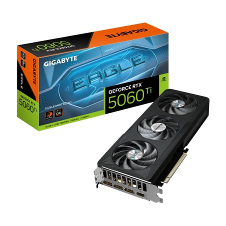 GIGABYTE GeForce RTX 5060 Ti EAGLE MAX OC 8G Scheda Grafica – 8 GB GDDR7, 128 bit, PCI-E 5.0, 2617MHz Frequenza del core, 3 x