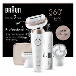 Braun Silk-épil 9 Flex 9-360 3D 40 Pinzette Rose, Weiß