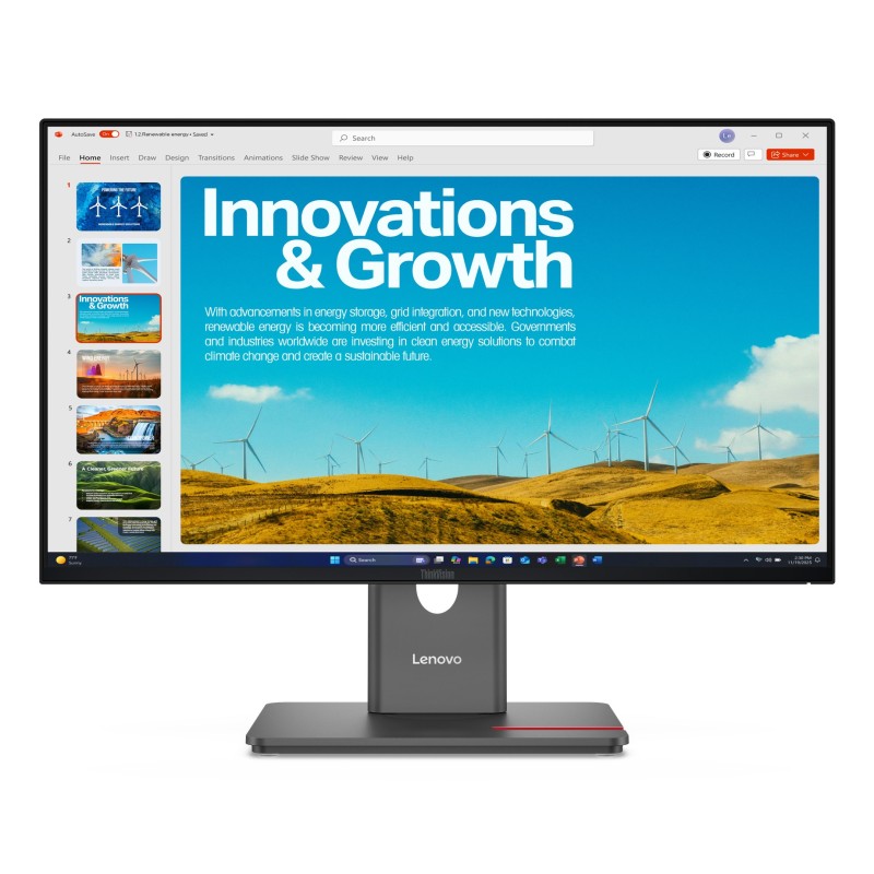 Lenovo ThinkVision P24QD-40 computer monitor 23.8" 2560 x 1440 pixels Quad HD LCD Black