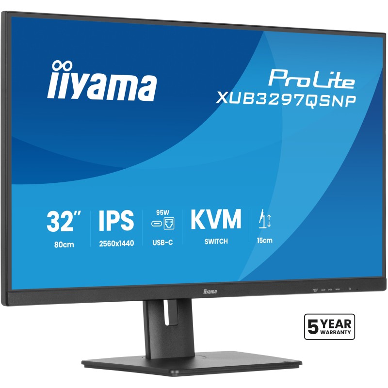 iiyama ProLite XUB3297QSNP-B1 computer monitor 32" 2560 x 1440 pixels Quad HD LED Black