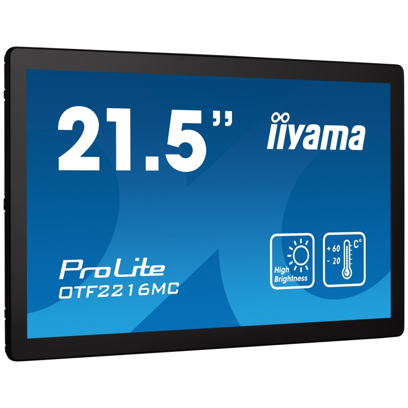iiyama OTF2216MC-B1 pantalla para PC 54,6 cm (21.5") 1920 x 1080 Pixeles Full HD LCD Pantalla táctil Negro