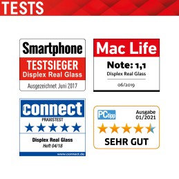 Displex Panzerglas (10H) für Apple iPhone 12 mini, Montagerahmen, Tempered Glas, kratzer-resistente Schutzfolie,