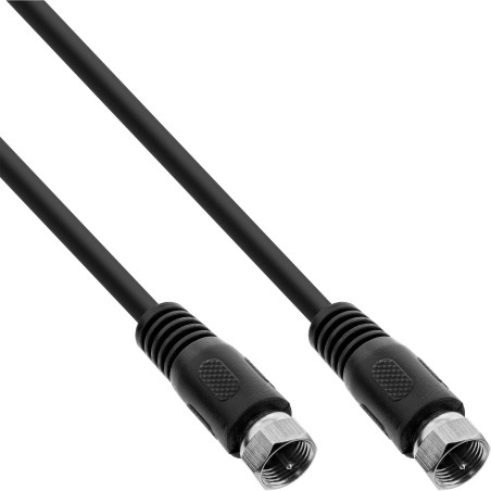 InLine Cavo antenna SAT, spinotti F, fattore di schermatura 75dB, nero, 5m