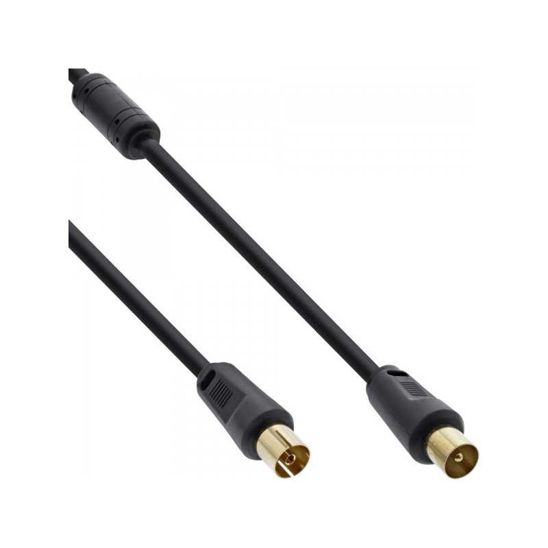 InLine 4043718129447 cable coaxial 20 m IEC Negro