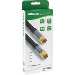 InLine InLineCavo SAT premium, schermato 4x, spine 2x, 110dB, nero, 3m