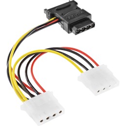 InLine Cavo adattatore di alimentazione, 3x 5,25" F a 1x SATA, 0,15m