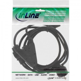 InLine 16653D câble électrique Noir 2 m CEE7 7 Coupleur C13