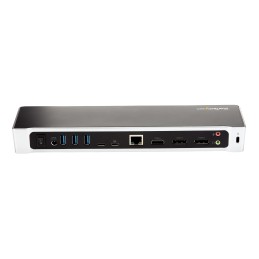 StarTech.com 4K USB-C Dock, Dreifach UHD 4K Monitor Dockingstation, Mac & Windows, USB-C zu HDMI & DisplayPort, 100W Power