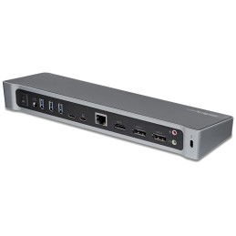StarTech.com 4K USB-C Dock, Dreifach UHD 4K Monitor Dockingstation, Mac & Windows, USB-C zu HDMI & DisplayPort, 100W Power