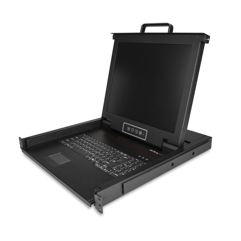 StarTech.com Rack KVM Konsole - US Tastatur(QWERTY), Ein Port VGA KVM mit 17" LCD Monitor - 1HE LCD KVM Konsolenschublade mit