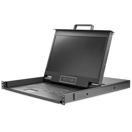 StarTech.com Consola KVM HD 1080p de Montaje en Rack de Servidores - Teclado QWERTY - KVM de 1 Puerto VGA con Monitor LCD de