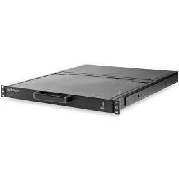 StarTech.com Rack KVM Konsole HD 1080p - US Tastatur(QWERTY), Ein Port VGA KVM mit 17" LCD Monitor - 1HE LCD KVM