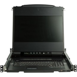 StarTech.com Console KVM à Montage en Rack à Deux Rails HD 1080p - Switch Console KVM HD VGA à Port Unique - Écran LCD à