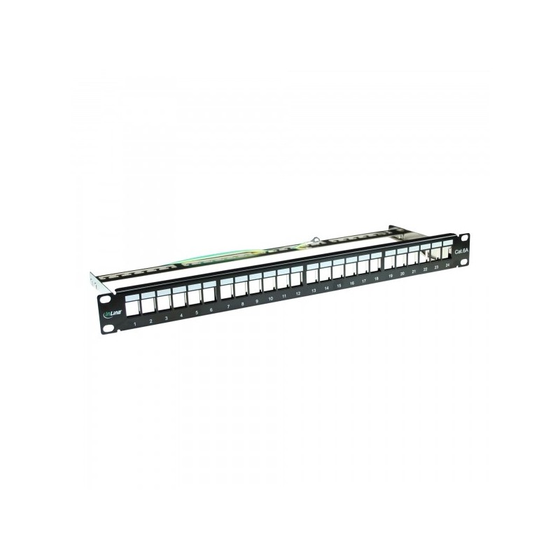InLine Patchfeld Leerblech 24-fach, für Keystone Snap-In 19" 1HE, schwarz