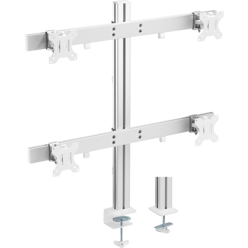 InLine 23184B monitor mount   stand 17" Desk White, Aluminum