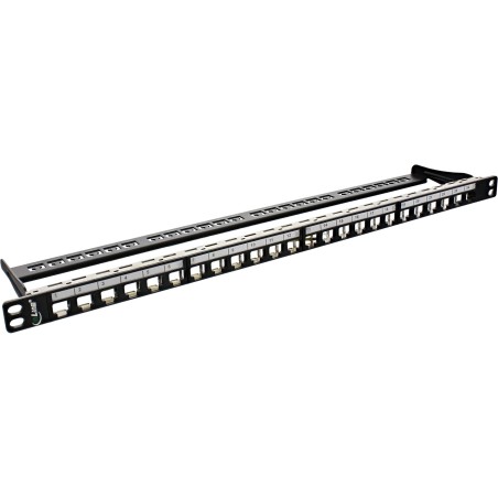 InLine Patchfeld Leerblech 24-fach, für RJ45 Keystone Snap-In 19" 0.5HE schwarz