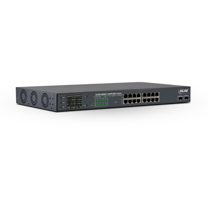 InLine 32316P network switch Gigabit Ethernet (10 100 1000) Power over Ethernet (PoE) 1U Black