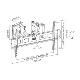 InLine 23144A support pour téléviseur 94 cm (37") Noir
