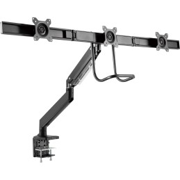 InLine Tischhalterung mit Lifter+USB, beweglich, für 3 Monitore bis 69cm (27")