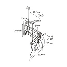 InLine 23103A soporte para TV 58,4 cm (23") Negro