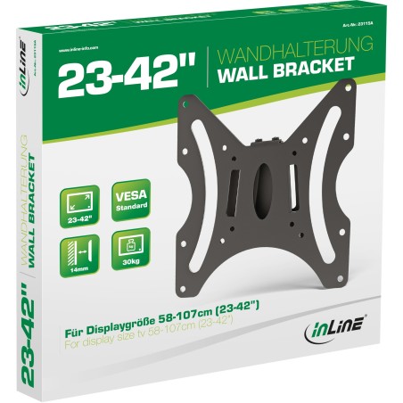 InLine 23115A support pour téléviseur 58,4 cm (23") Noir