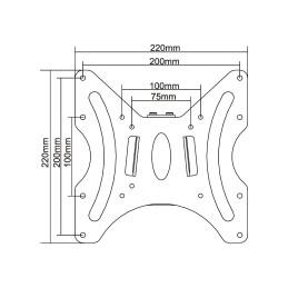 InLine 23115A soporte para TV 58,4 cm (23") Negro