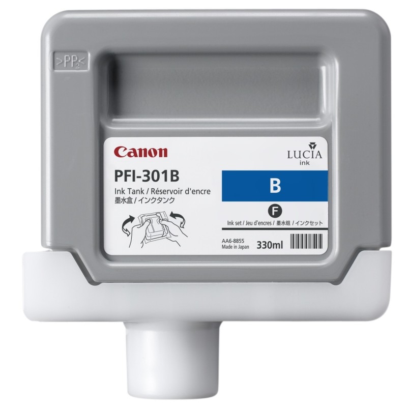 Canon PFI-301GY Pigment Blue Ink Cartridge cartucho de tinta 1 pieza(s) Original Azul