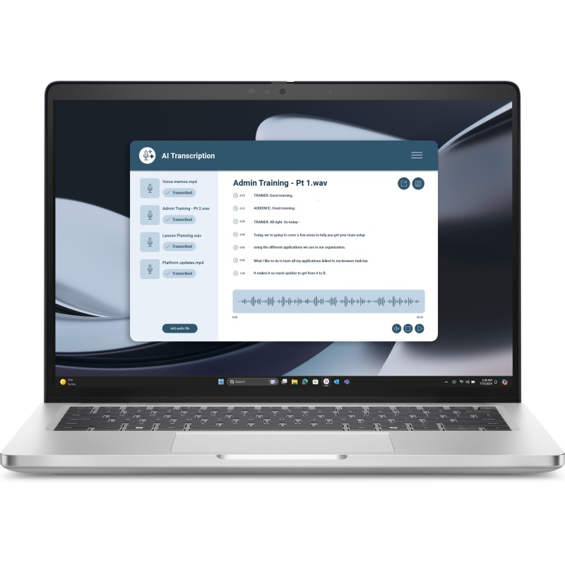 DELL Pro 14 Plus PB14255 Copilot+ PC AMD Ryzen AI 7 350 Portátil 35,6 cm (14") Full HD+ 32 GB LPDDR5x-SDRAM 1 TB SSD Wi-Fi 7