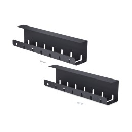 StarTech.com 2er-Pack Untertisch Kabelmanagement Tray, 106cm Gesamtlänge (53cm pro Ablage), Metall Schlitz Kabelorganizer,