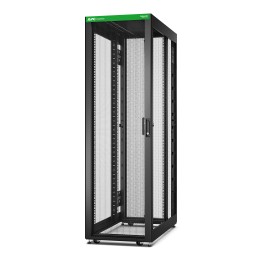 APC Baie EasyRack 600mm 42U 1200mm avec toit, sans panneau latéral, roulettes, noir