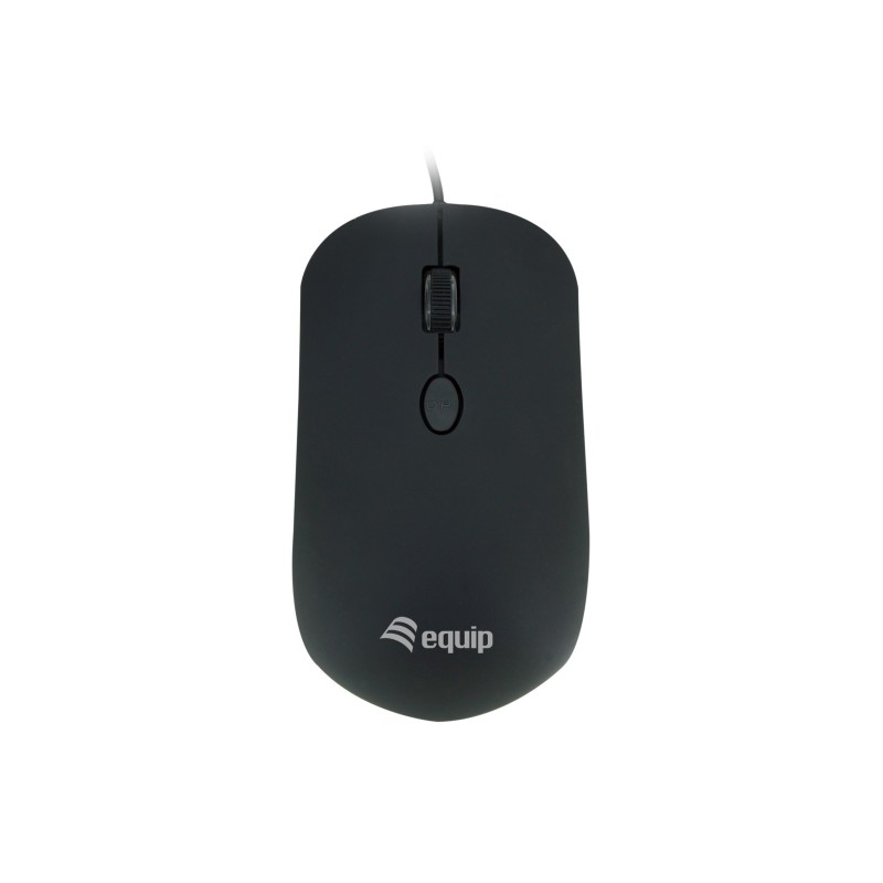 Equip 245114 ratón Oficina Ambidextro USB tipo A Óptico 1600 DPI