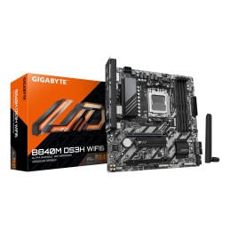 GIGABYTE B840M DS3H WIFI6 Placa Base – Procesadores AMD Ryzen 9000, VRM digital de 8+2+2 fases, hasta 8200 MHz DDR5, 2 x M.2