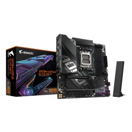 GIGABYTE X870M AORUS ELITE WIFI7 Placa Base – Compatible con procesadores AMD Ryzen 9000, VRM digital de 14+2+2 fases, hasta
