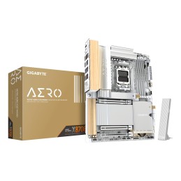 GIGABYTE X870E AERO X3D WOOD Scheda Madre - Supporta CPU AMD Ryzen 9000, VRM digitale a 16+2+2 fasi, fino a 9000Hz DDR5 (O.C.),