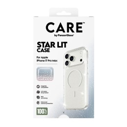 PanzerGlass CARE™ by ® Star Lit Case w. White MagSafe iPhone 17 Pro Max mobile phone case Cover Transparent