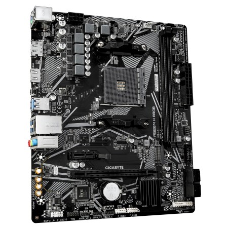 GIGABYTE A520M H ARGB Scheda Madre – Supporta CPU AMD Ryzen Serie 5000, fino a 5100 MHz DDR4 (OC), M.2 PCIe 3.0 x4, LAN 1 GbE,