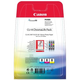 Canon CLI-8 Chromalife Pack ink cartridge 3 pc(s) Original Cyan, Magenta, Yellow