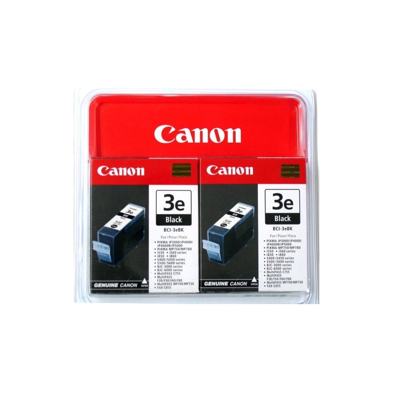 Canon BCI-3EBK, 2-pack Druckerpatrone 2 Stück(e) Original Schwarz