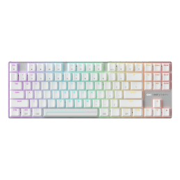 CHERRY MX 8.2 Pro TMR Wireless keyboard Gaming USB + RF Wireless + Bluetooth QWERTY US International Silver, White