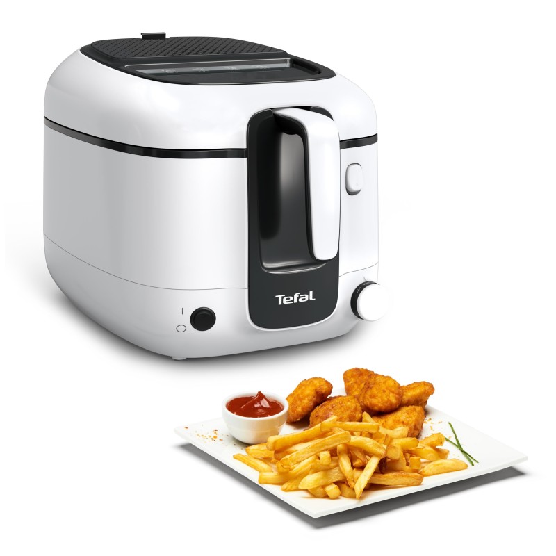 Tefal Super Uno FR3101 Einzelbild Eigenständig 1800 W Fritteuse Schwarz, Weiß