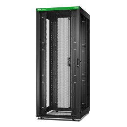 APC Easy Rack 800mm 42HE 1000mm mit Dach, Rollen, Füßen und 4 Halterungen, ohne Seitenteile, Boden, schwarz