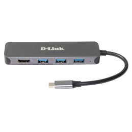 D-Link DUB-2333 replicatore di porte e docking station per laptop Cablato USB tipo-C Grigio