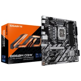 GIGABYTE B860M D3W Carte Mère – Processeurs Intel Core Ultra Series, VRM 4+1+2 phases, jusqu’à 9066 MHz DDR5, 2x PCIe 4.0 M.2,