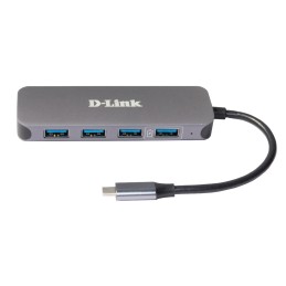 D-Link DUB-2340 Schnittstellen-Hub USB Typ-C 5000 Mbit s Grau