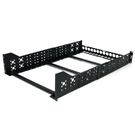 StarTech.com 3HE Universal Server Rackschienen - Feste Montageschienen - 19" Rackschienen mit einstellbarer Tiefe