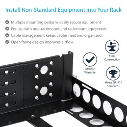 StarTech.com Rails fixes universels à profondeur réglable pour rack de serveur 3U 19"