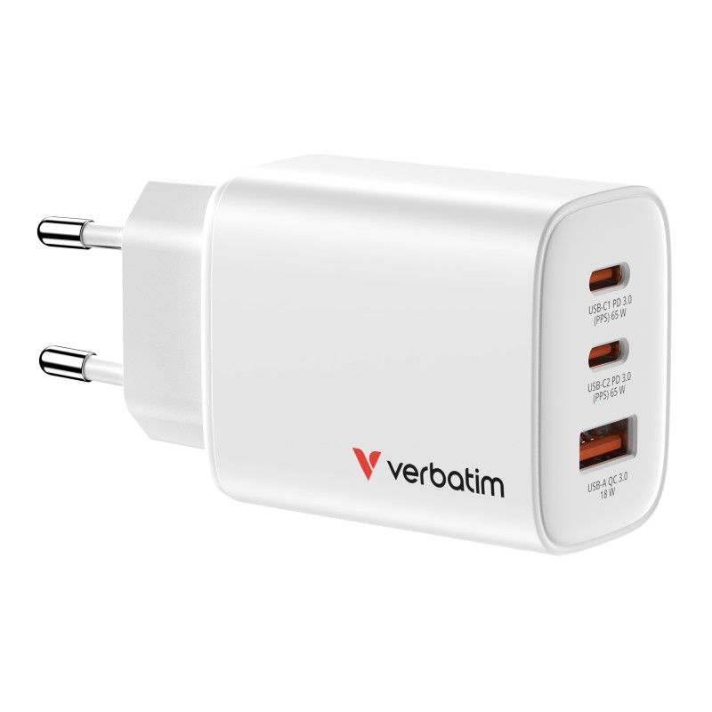 Verbatim 32353 chargeur d'appareils mobiles Universel Blanc Secteur Charge rapide Intérieure