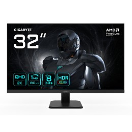 GIGABYTE GS32QA 32” QHD Gaming-Monitor - 2560 x 1440, 180Hz, 1ms, 300 cd m², FreeSync Premium, HDR Ready, HDMI 2.0, DisplayPort